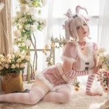 皮皮奶《粉色兔兔》主题写真：71张全套美图