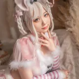 皮皮奶《粉色兔兔》主题写真：71张全套美图