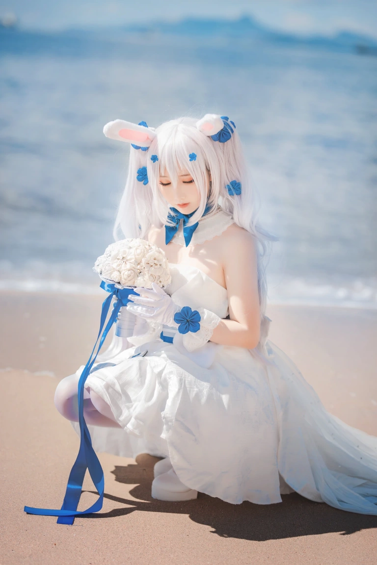 面饼仙儿《拉菲婚纱》主题写真：14张全套美图
