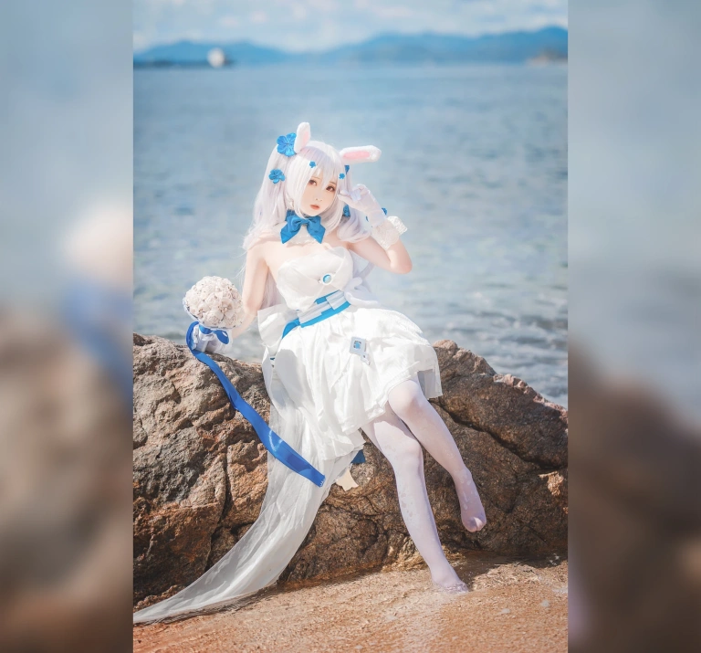 面饼仙儿《拉菲婚纱》主题写真：14张全套美图