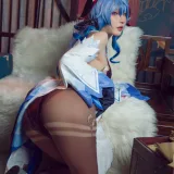 阿包也是兔娘《2021.11月舰长图包 原神 甘雨》主题写真：30张全套美图