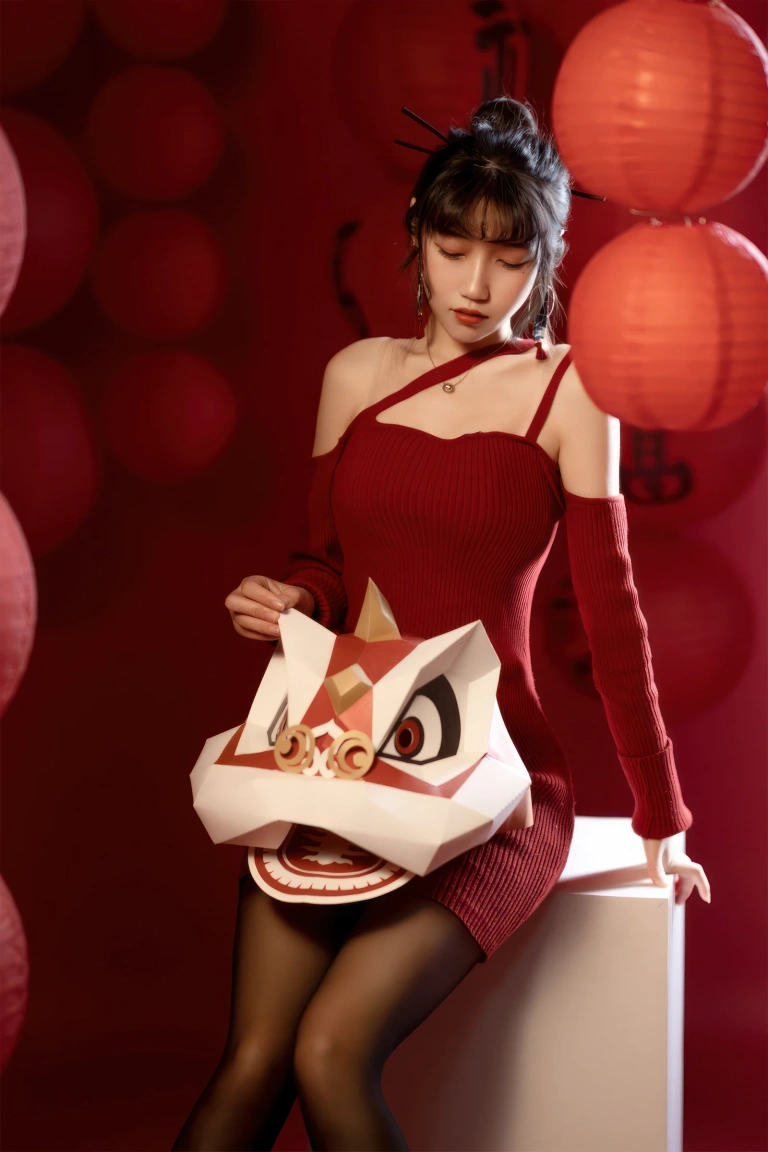 不呆猫《2022年春节》主题写真：22张全套美图