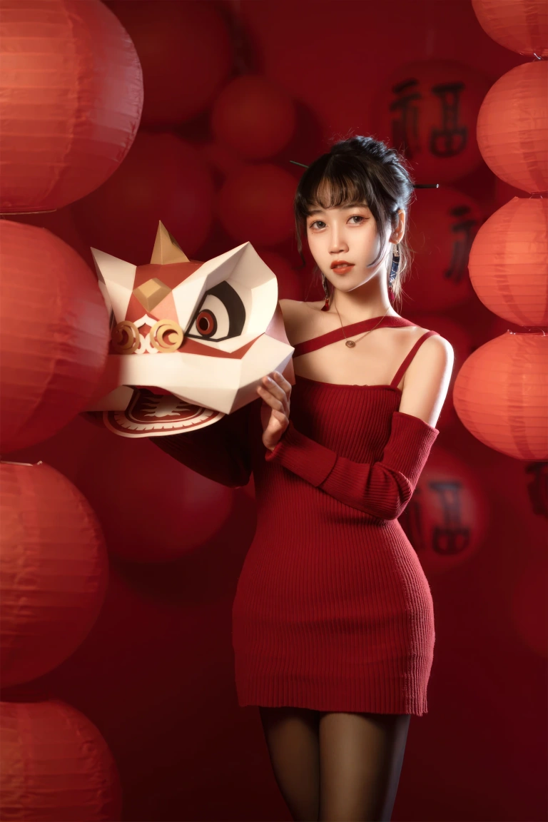不呆猫《2022年春节》主题写真：22张全套美图
