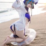 九柒喵《泳装柴郡》主题写真：27张全套美图