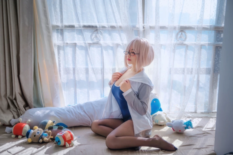 阿半今天很开心《玛修同人体操服》主题写真：20张全套美图