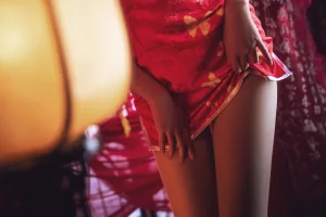 面饼仙儿《雷姆旗袍》主题写真：23张全套美图