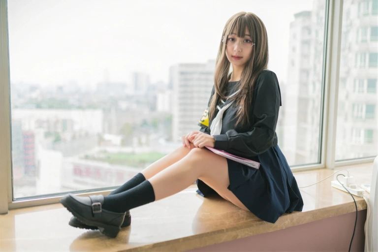 浅安安《风纪委员》主题写真：40张全套美图