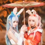 桜桃喵《双人公孙离（桜桃喵&疯猫ss）》主题写真：16张全套美图