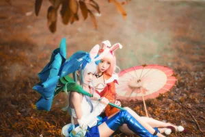 桜桃喵《双人公孙离（桜桃喵&疯猫ss）》主题写真：16张全套美图