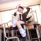 屿鱼《碧蓝档案 下江小春原皮》主题写真：33张全套美图