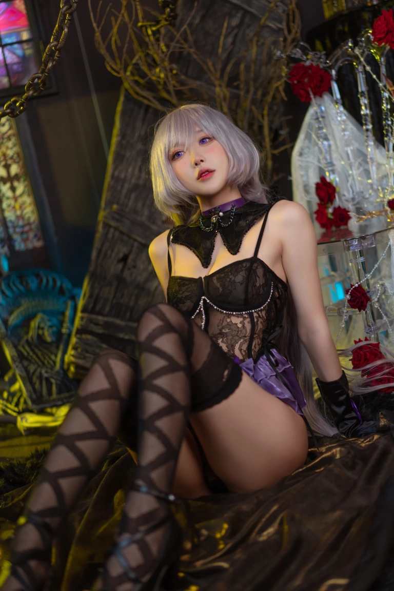 阿包也是兔娘《午夜瞌睡魔女》主题写真：40张全套美图