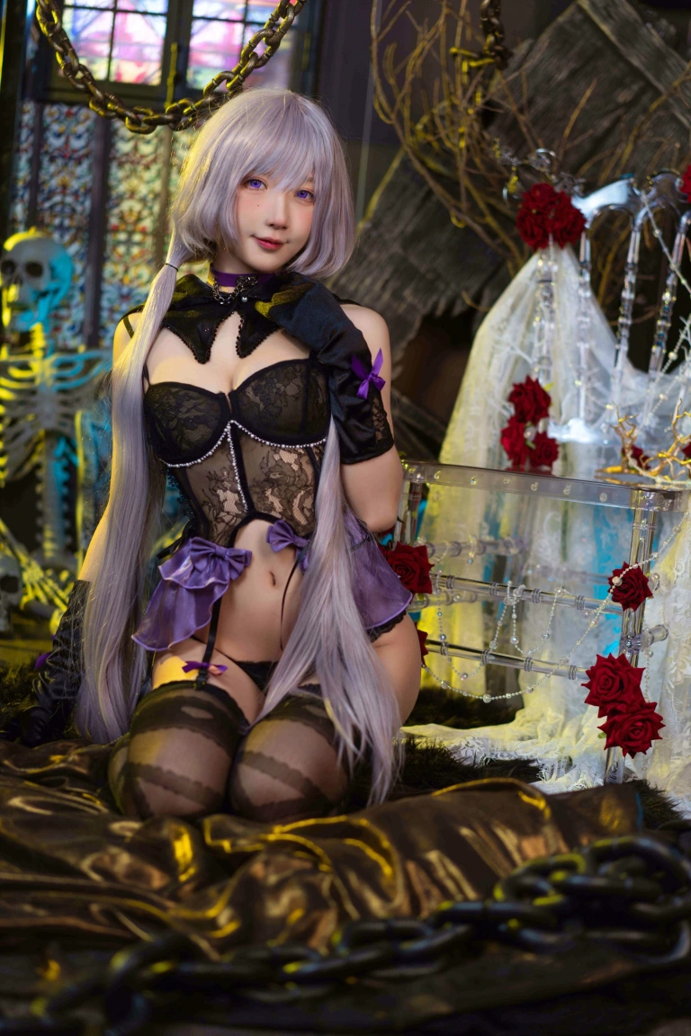 阿包也是兔娘《午夜瞌睡魔女》主题写真：40张全套美图