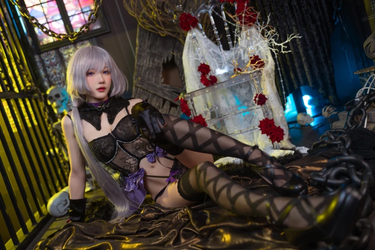阿包也是兔娘《午夜瞌睡魔女》主题写真：40张全套美图