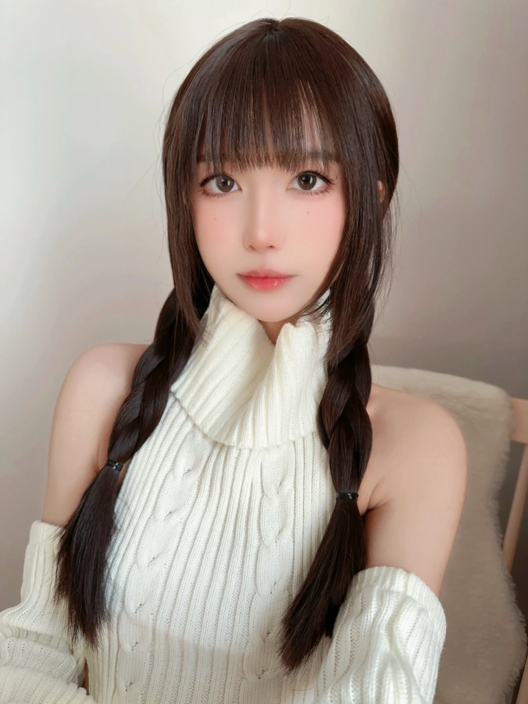 布丁大法《冬日毛衣》主题写真：116张全套美图，含4个视频