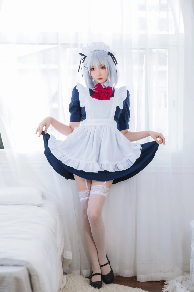 瓜希酱《折纸女仆》主题写真：22张全套美图
