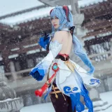 虎森森《雪景甘雨》主题写真：42张全套美图
