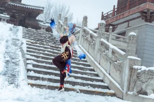 虎森森《雪景甘雨》主题写真：42张全套美图