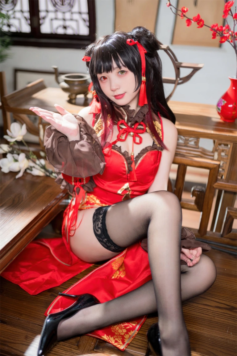 花铃《时崎狂三旗袍》主题写真：66张全套美图