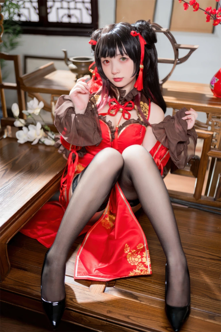 花铃《时崎狂三旗袍》主题写真：66张全套美图