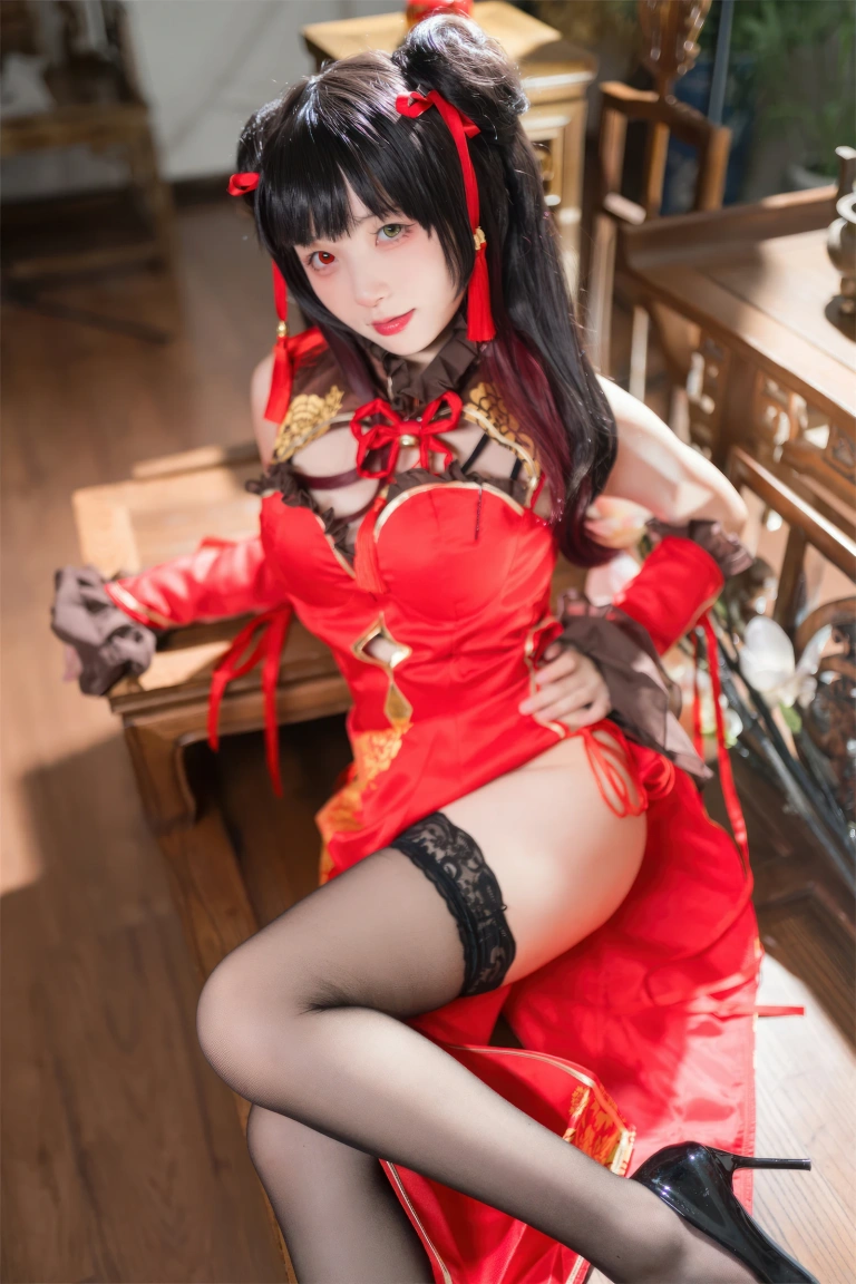 花铃《时崎狂三旗袍》主题写真：66张全套美图