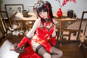 花铃《时崎狂三旗袍》主题写真：66张全套美图