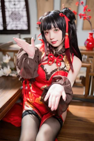 花铃《时崎狂三旗袍》主题写真：66张全套美图