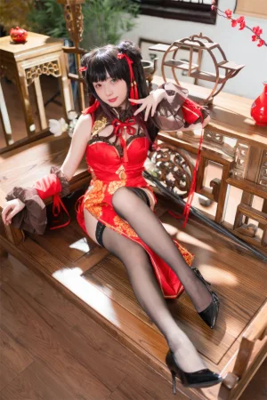 花铃《时崎狂三旗袍》主题写真：66张全套美图