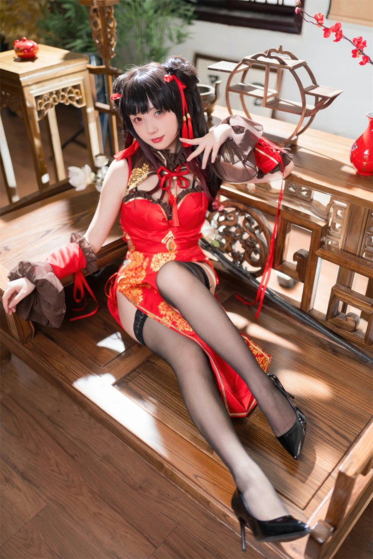 花铃《时崎狂三旗袍》主题写真：66张全套美图
