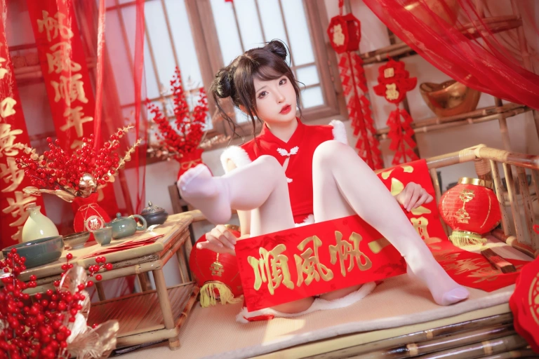 清水由乃《新年旗袍》主题写真：77张全套美图