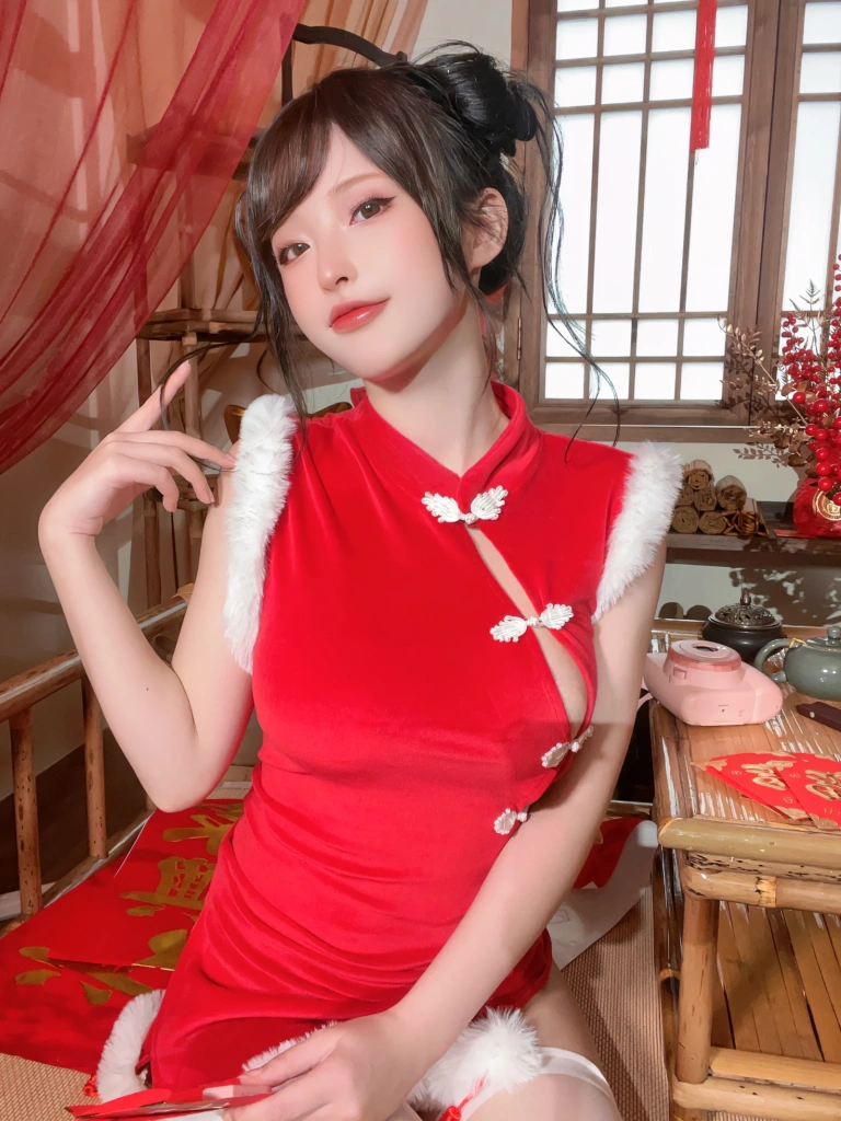 清水由乃《新年旗袍》主题写真：77张全套美图