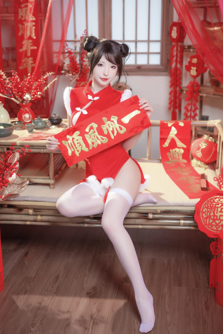 清水由乃《新年旗袍》主题写真：77张全套美图