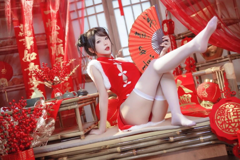 清水由乃《新年旗袍》主题写真：77张全套美图