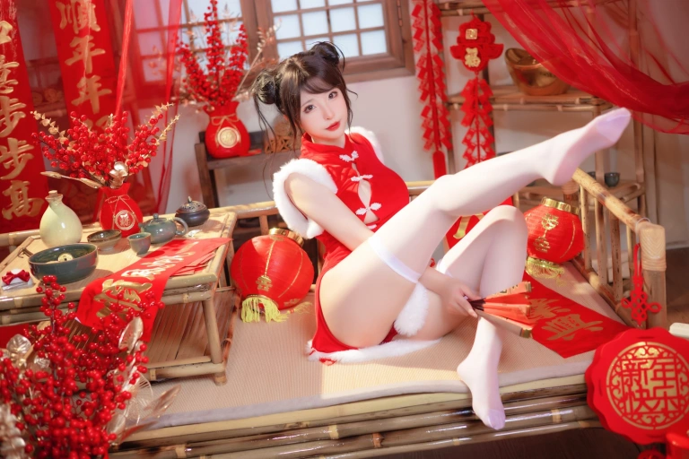 清水由乃《新年旗袍》主题写真：77张全套美图