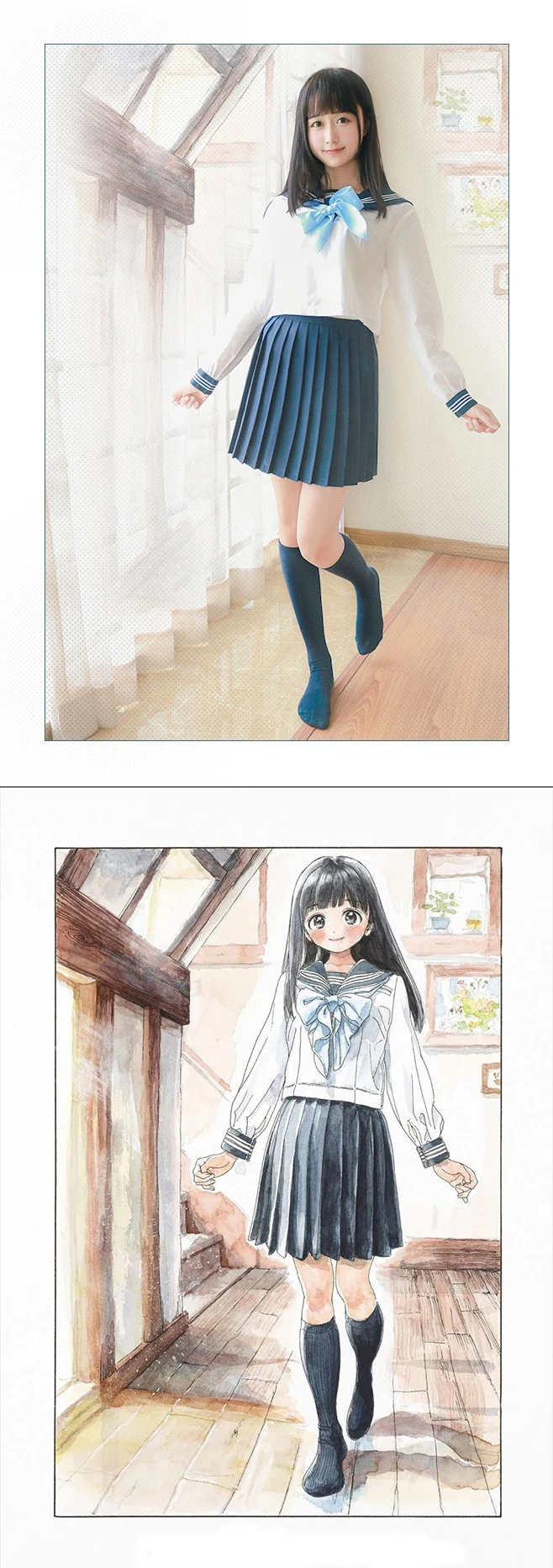 木棉棉《水手服cos大图》主题写真：27张全套美图