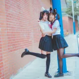 桜桃喵《JK百合2（桜桃喵&疯猫ss）》主题写真：33张全套美图