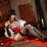 瓜希酱《大凤旗袍》主题写真：22张全套美图