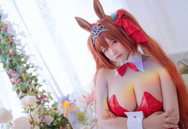 阿半今天很开心《赛马娘 大和赤骥兔女郎》主题写真：35张全套美图