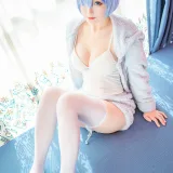 星之迟迟《蕾姆猫娘睡衣》主题写真：14张全套美图