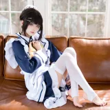 九柒喵《星光咖啡馆与死神之蝶 枣子姐女仆》主题写真：23张全套美图