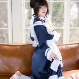 九柒喵《星光咖啡馆与死神之蝶 枣子姐女仆》主题写真：23张全套美图