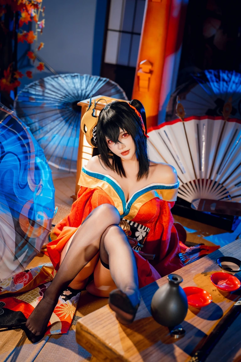 是一只熊仔《大凤和服》主题写真：50张全套美图