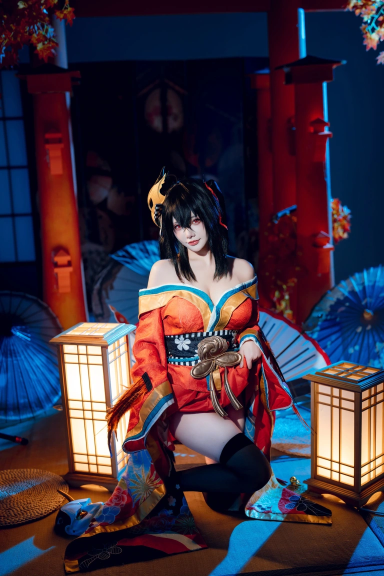是一只熊仔《大凤和服》主题写真：50张全套美图