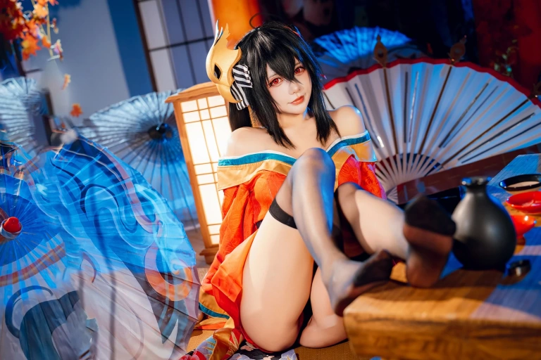 是一只熊仔《大凤和服》主题写真：50张全套美图