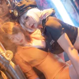 皮皮奶&喵零《匪警》主题写真：60张全套美图