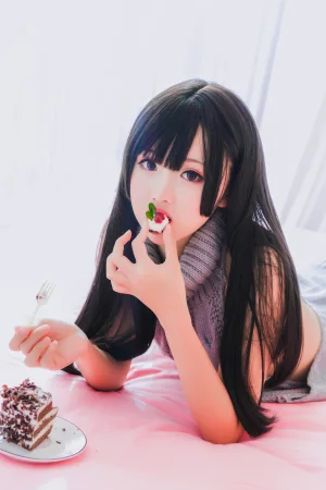 面饼仙儿《露背毛衣》主题写真：41张全套美图
