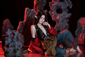 七月喵子《萍萍》主题写真：80张全套美图