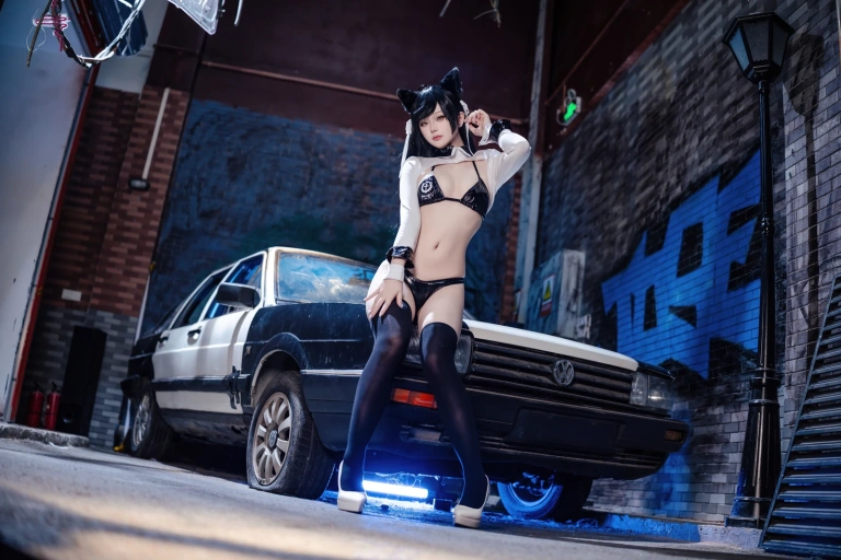 屿鱼《碧蓝航线 爱宕赛车服》主题写真：114张全套美图