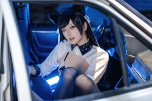 屿鱼《碧蓝航线 爱宕赛车服》主题写真：114张全套美图