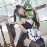 阿包也是兔娘《2022.01月舰长图包 能代女仆》主题写真：23张全套美图
