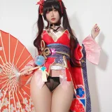 迷之呆梨《自撮り写真 花火》主题写真：66张全套美图，含3个视频